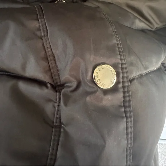 Michael Kors Coat Olive Green Faux Fur Hood Women's Medium - Picture 8 of 13